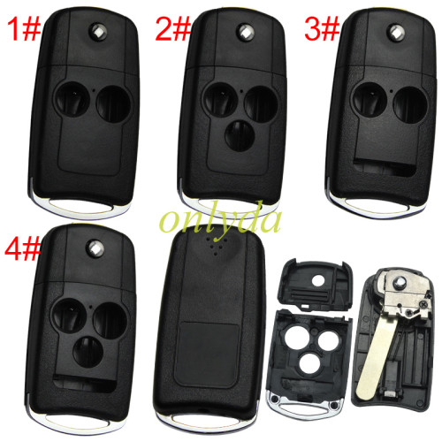 For Acura   Flip Rmote Key shell & HON66 blade without badge place,please choose the button type