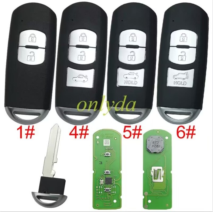 Xhorse smart remote key  for Mazda model PN: XZMZD6EN pls choose the button type