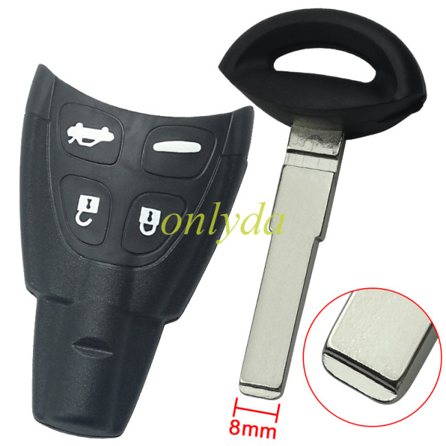 For SAAB 4 button remote key shell