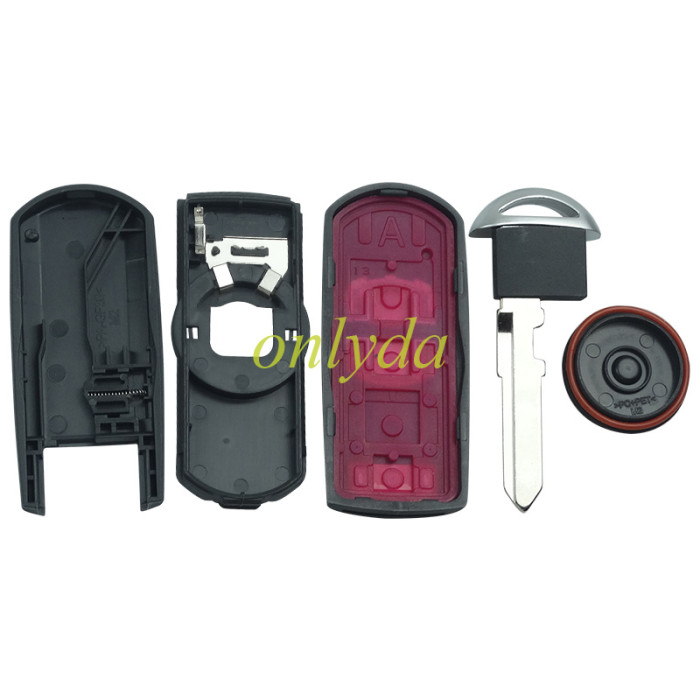 For Mazda  remote key blank with blade ( 3parts)，with  badge place, pls choose the button