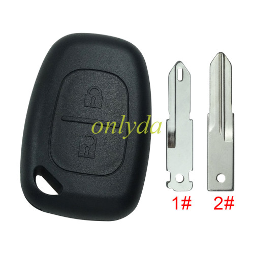 For Renault Clio ,Kango  2button remote with 434mhz after 2000 year with NXP26A0- aftermarket pcf7947  chip inside，please choose the blade