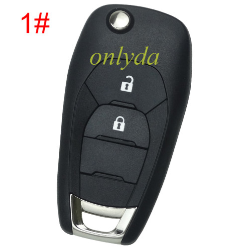 For Chevrolet  remote key shell with cross badge place, pls choose the button