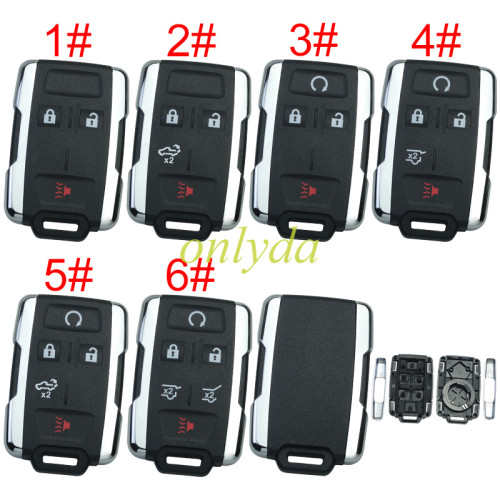 For Chevrolet  remote key shell with cross badge place, the side part is siliver color, pls choose the button