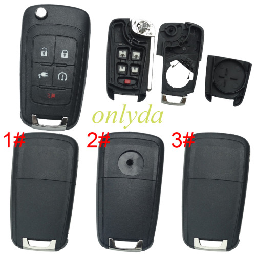 For Chevrolet  remote key case with 4+1 button  blade HU100 , pls choose the model