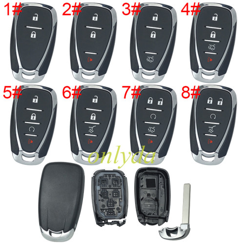 For Chevrolet  remote key blank without badge place, pls choose the button
