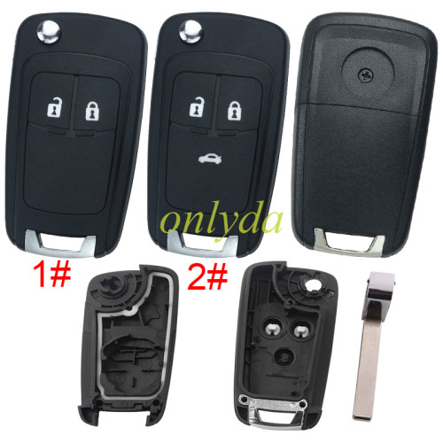 For Chevrolet  remote key shell replacement   with round badge place,   pls choose the button and blade