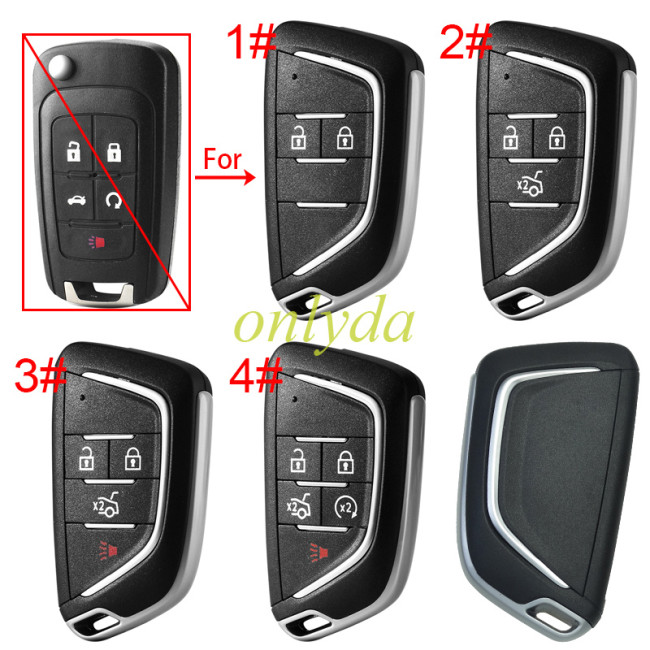 For Chevrolet modified 2/3/3+1/4+1/remote key blank with cross badge place,(pls choose button )