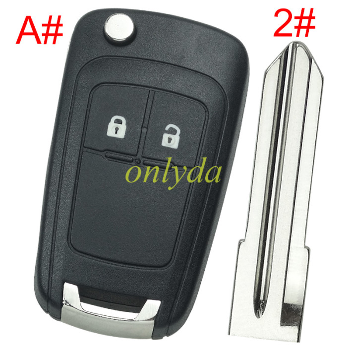 For  Chevrolet  remote key shell replacement  without battery clamp with cross badge place,   pls choose the button and blade