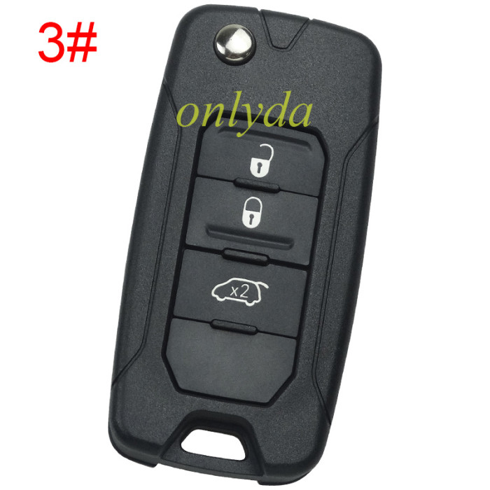 For Chrysler remote key shell, emergecy blade included, pls choose the button