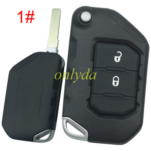 For Jeep remote key shell with badge, pls choose the button