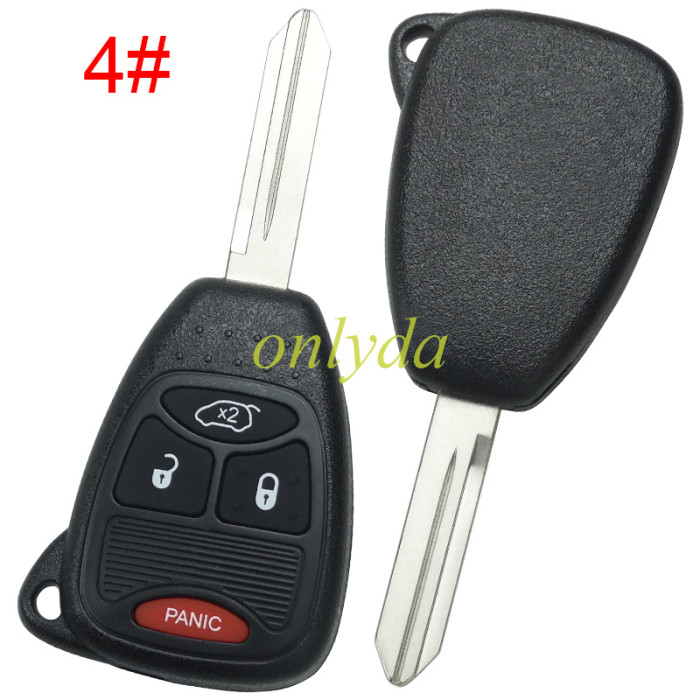 Super Stronger GTL shell  for Chrysler enhanced version remote  key shell without badge place, better quality, pls choose the button