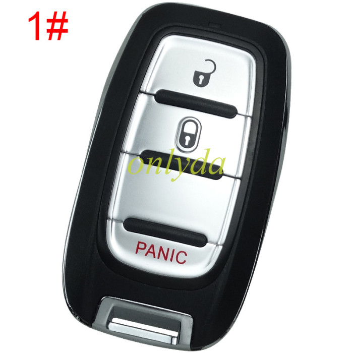 For Chrysler remote key shell with badge, emergecy blade included, pls choose the button