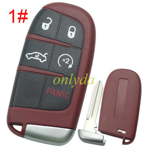 For Chrysler  remote key shell with blade CY24，the key pad can't remove，with logo place , pls choose button