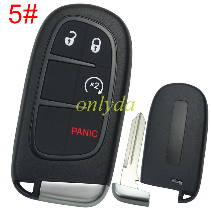 For Chrysler  remote key shell with blade CY24，the key pad cant be removed，with badge place , pls choose button