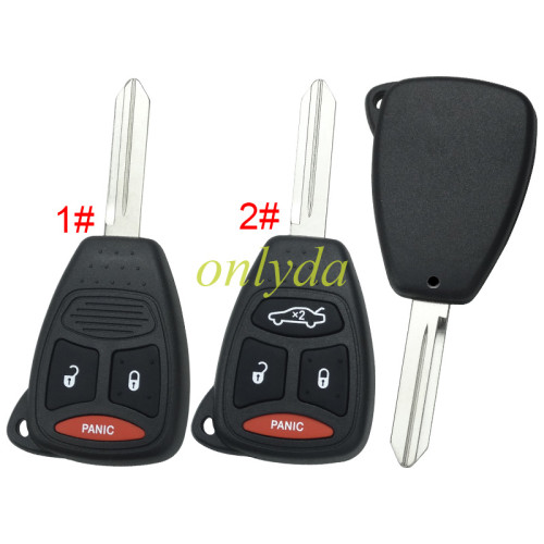 For Chrysler enhanced version remote  key shell without badge place, better quality, pls choose the button