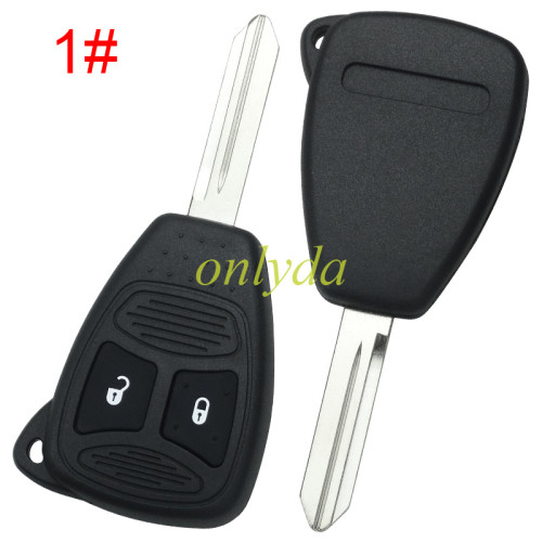 Copy For Chrysler remote  key shell with badge place, pls choose the button