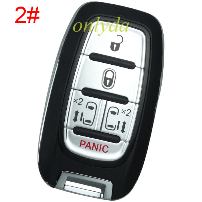 For Chrysler remote key shell with badge, emergecy blade included, pls choose the button