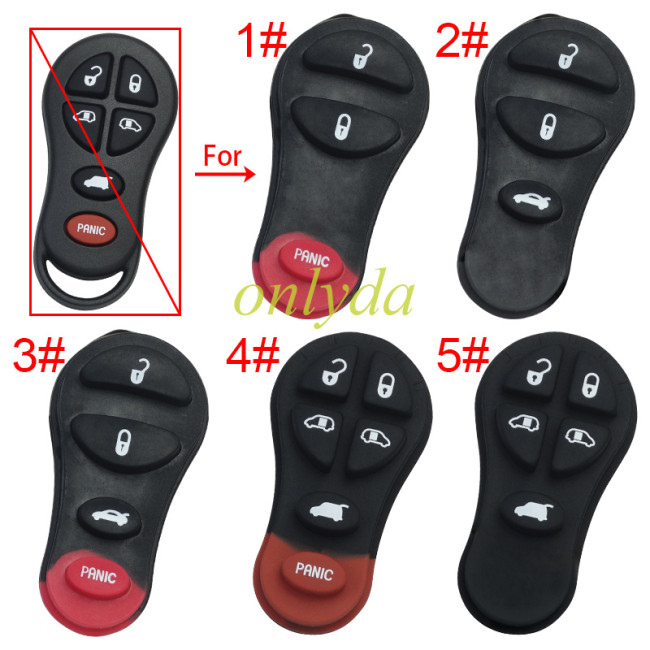 For Chrysler remote key shell with battery holder, pls choose the button