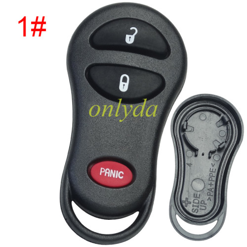 For Chrysler remote key shell with battery holder, pls choose the button