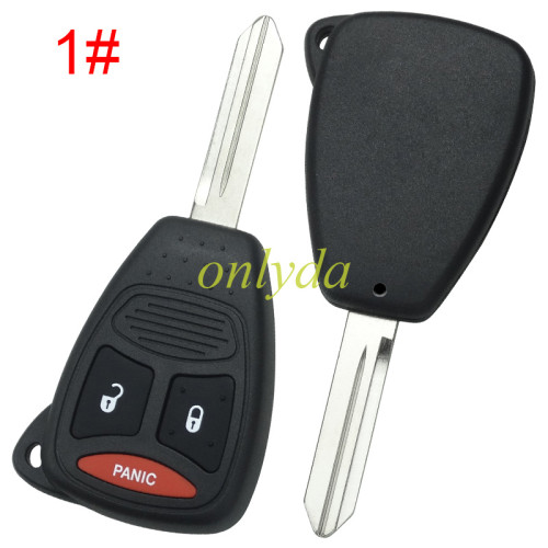 Super Stronger GTL shell for Chrysler enhanced version remote  key shell without badge place, better quality, pls choose the button