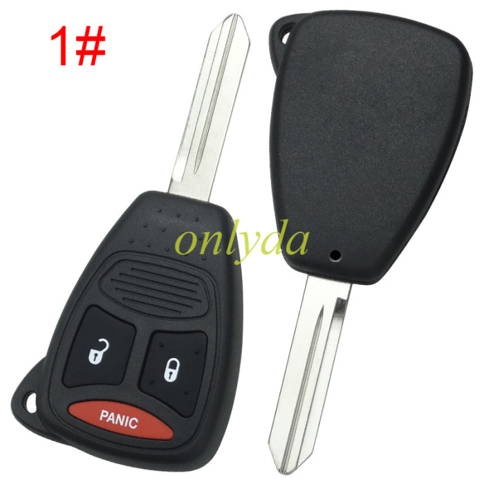 Super Stronger GTL shell for Chrysler enhanced version remote  key shell without badge place, better quality, pls choose the button