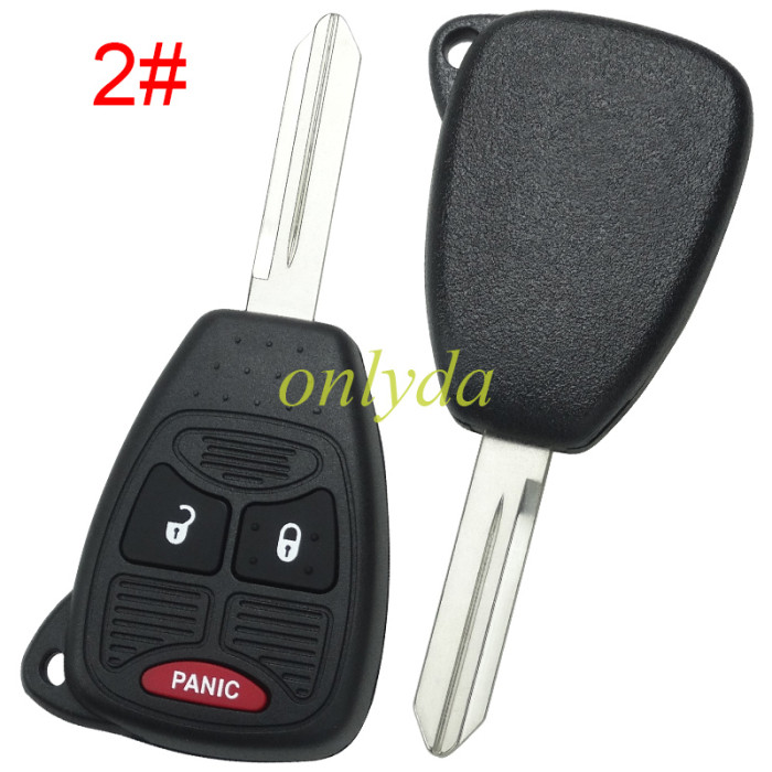 Super Stronger GTL shell  for Chrysler enhanced version remote  key shell without badge place, better quality, pls choose the button