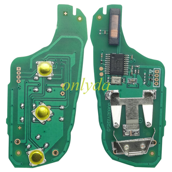 For peugeot 508 3 button  remote key  with 434MHZ with 46 chip