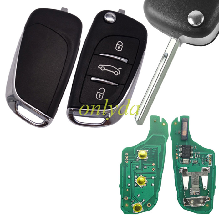For Peugeot 3 button remote key with 434mhz FSK model