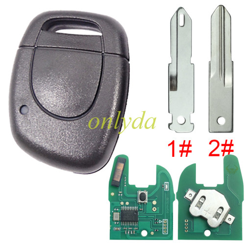 For Renault:Symbol,Clio II,Kango II 1 Button remote key NXP26A0-aftermarket PCF7946-433MHZ  before 2000 year,please choose the blade