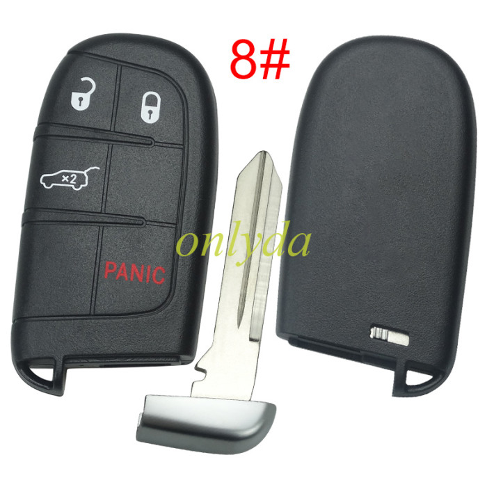 For Chrysler  remote key shell with blade CY24,the key pad can't remove ，without badge , pls choose button