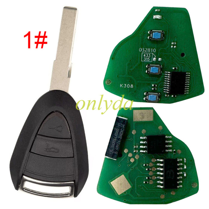 For Porsche  remote 911  918 key ASK ID48 chip , with 315/ 434mhz, pls choose the button and frequency