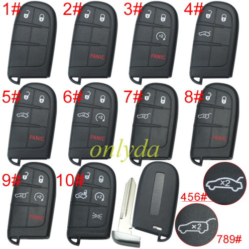 For Chrysler  remote key shell with blade CY24 ,the key pad can't remove ，with logo place, pls choose button