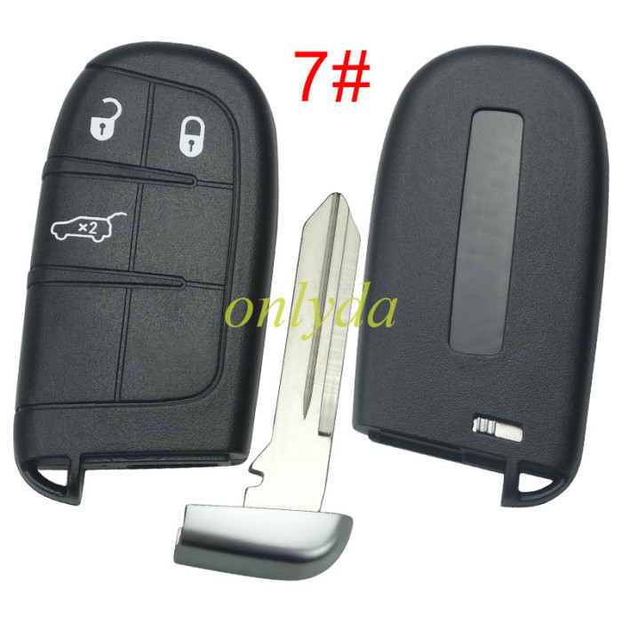 For Chrysler  remote key shell with blade CY24 ,the key pad can't remove ，with logo place, pls choose button