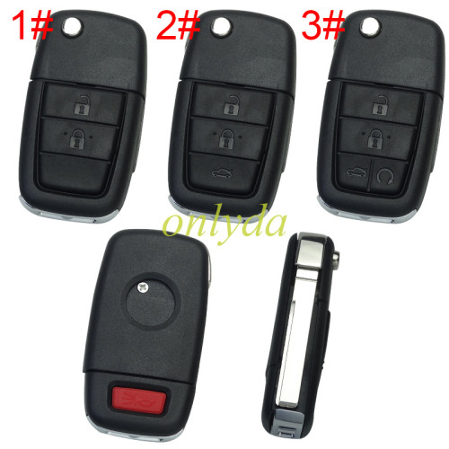 For Chevrolet remote key shell   with 2+1/3+1/4+1button,blade HU43  pls choose the button