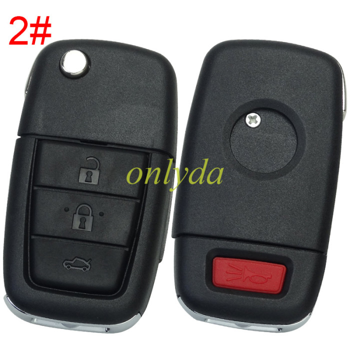 For GM remote key shell   with 2+1/3+1/4+1button,blade HU43  pls choose the button