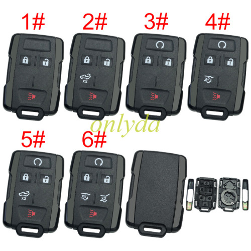 For GM remote key shell without badge place, the side part is black, pls choose the button