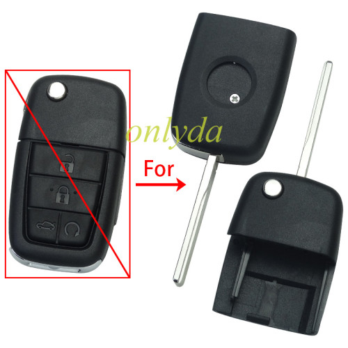For Chevrolet 4 button flip remote key head， blade HU43