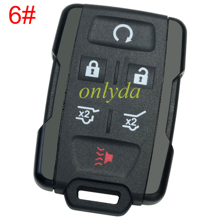 For GM remote key shell without badge place, the side part is black, pls choose the button