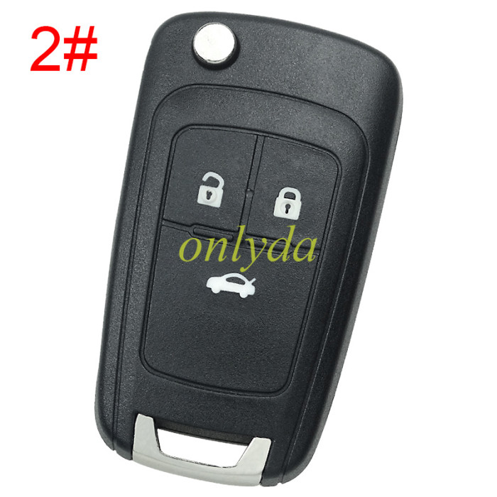 For Buick remote key blank HU100 blade with round badge place, pls choose the button