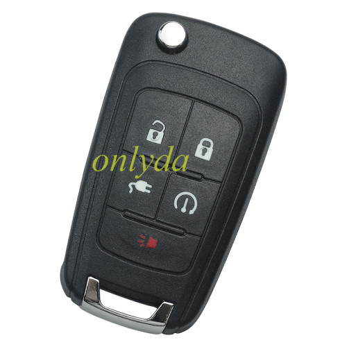 For Opel remote key shell 4+1Button with round badge place