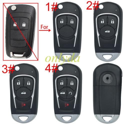 For Buick remote key shell with round badge place, pls choose the button