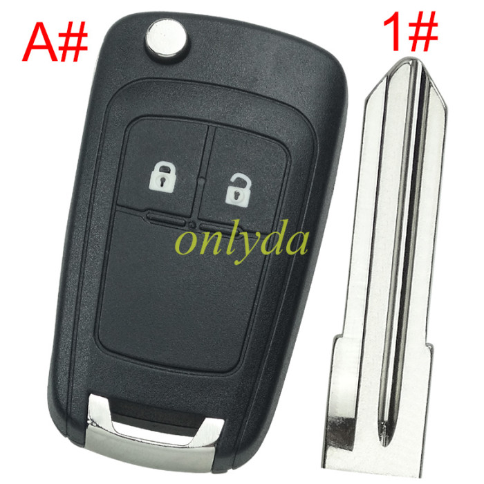 For Buick  remote key shell replacement  with battery clamp with round badge place,   pls choose the button and blade