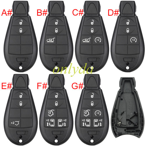 For Chrysler button remote key shell ， pls choose key shell
