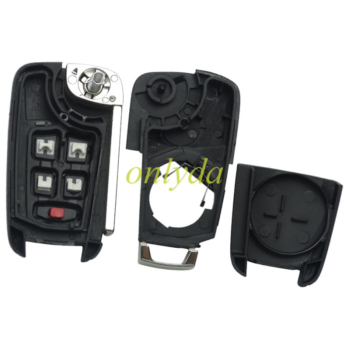 For Buick remote key shell 4+1Button with round badge place