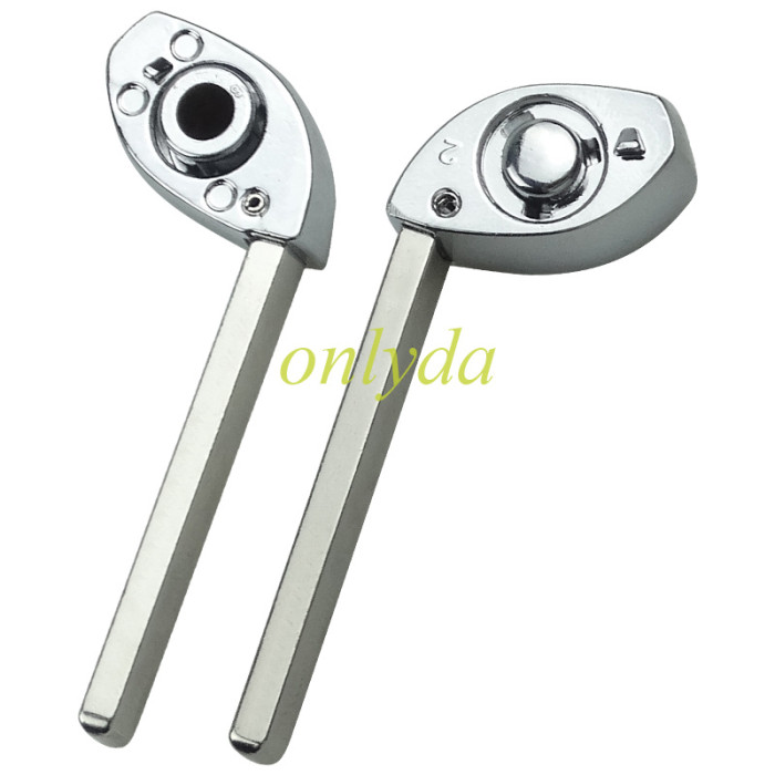 For Opel remote key shell with round badge place, pls choose the button