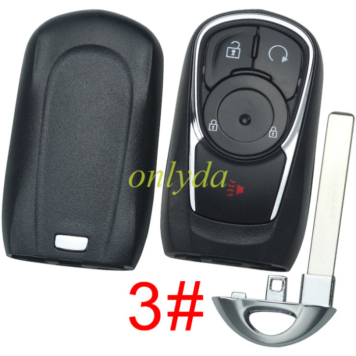 For Buick remote key shell without badge place, pls choose the button