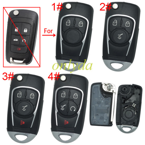 For Buick remote key blank without badge place, pls choose the button