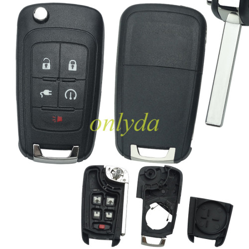 For Buick remote key shell 4+1Button without badge place