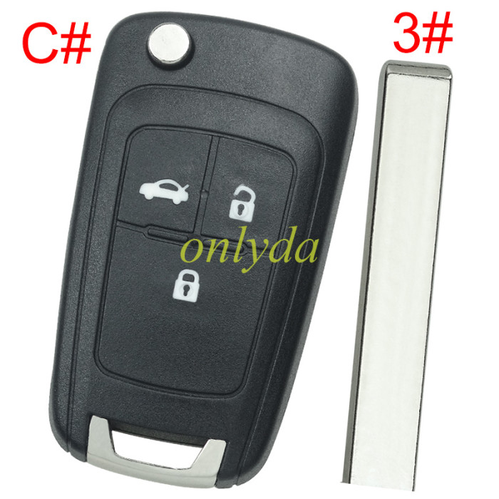 For Buick  remote key shell replacement  with battery clamp with round badge place,   pls choose the button and blade