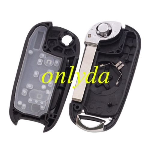 For Opel 2 button flip remote key shell with HU100 blade